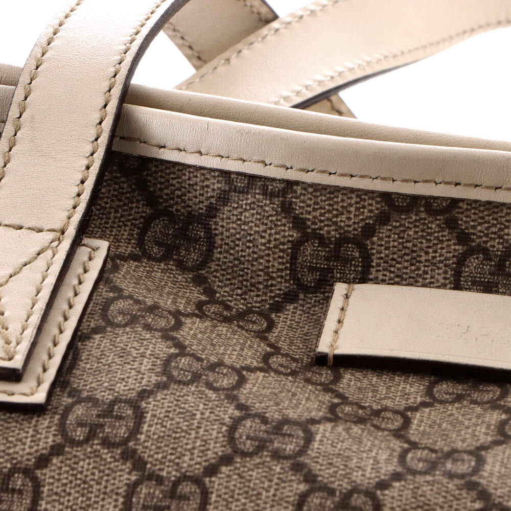 Gucci Plus Tote Gg Coated Canvas With #224266G13B - Picture 7 of 8